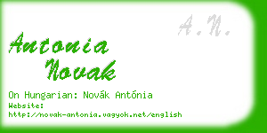 antonia novak business card