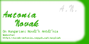 antonia novak business card